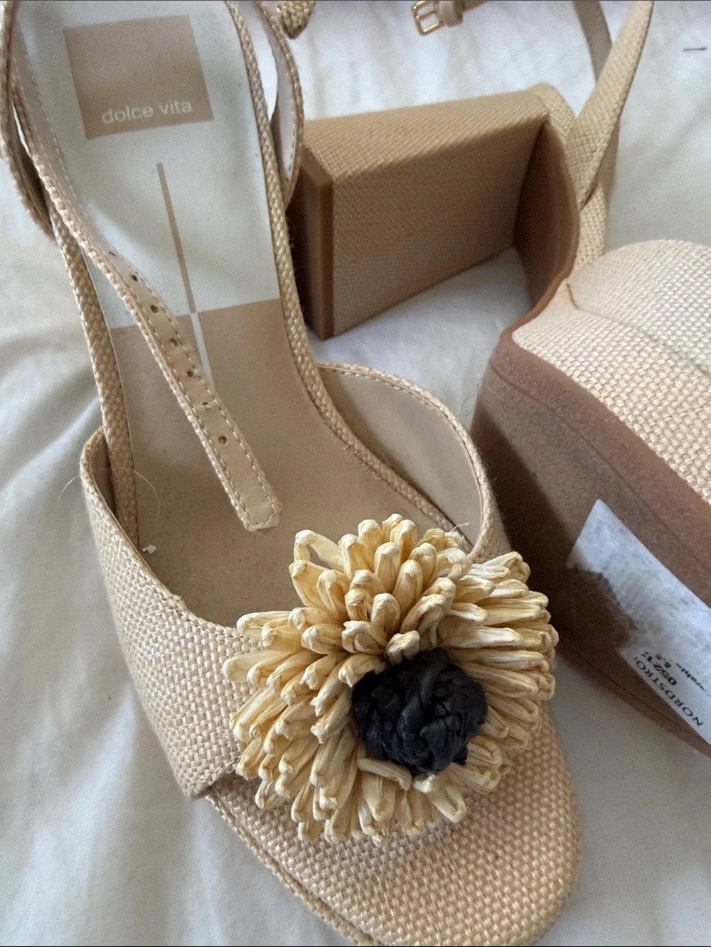 Dolce Vita textured raffia